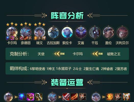 云顶之弈S5赛季八大强力上分阵容（云顶之弈赛季8强阵容推荐及上分攻略）
